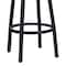 Armen Living Balboa 26" Counter Height Swivel Vintage Black Faux Leather and Metal Bar Stool LCBBBABLVB26 - alternate 4